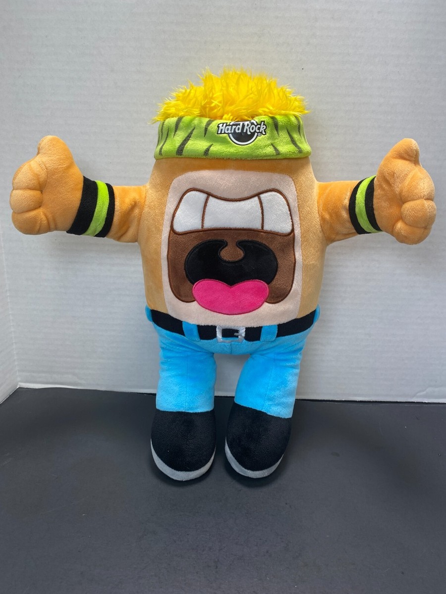 Roxtar Star Plush Hard Rock Cafe Big Mouth Green Bandana Yellow