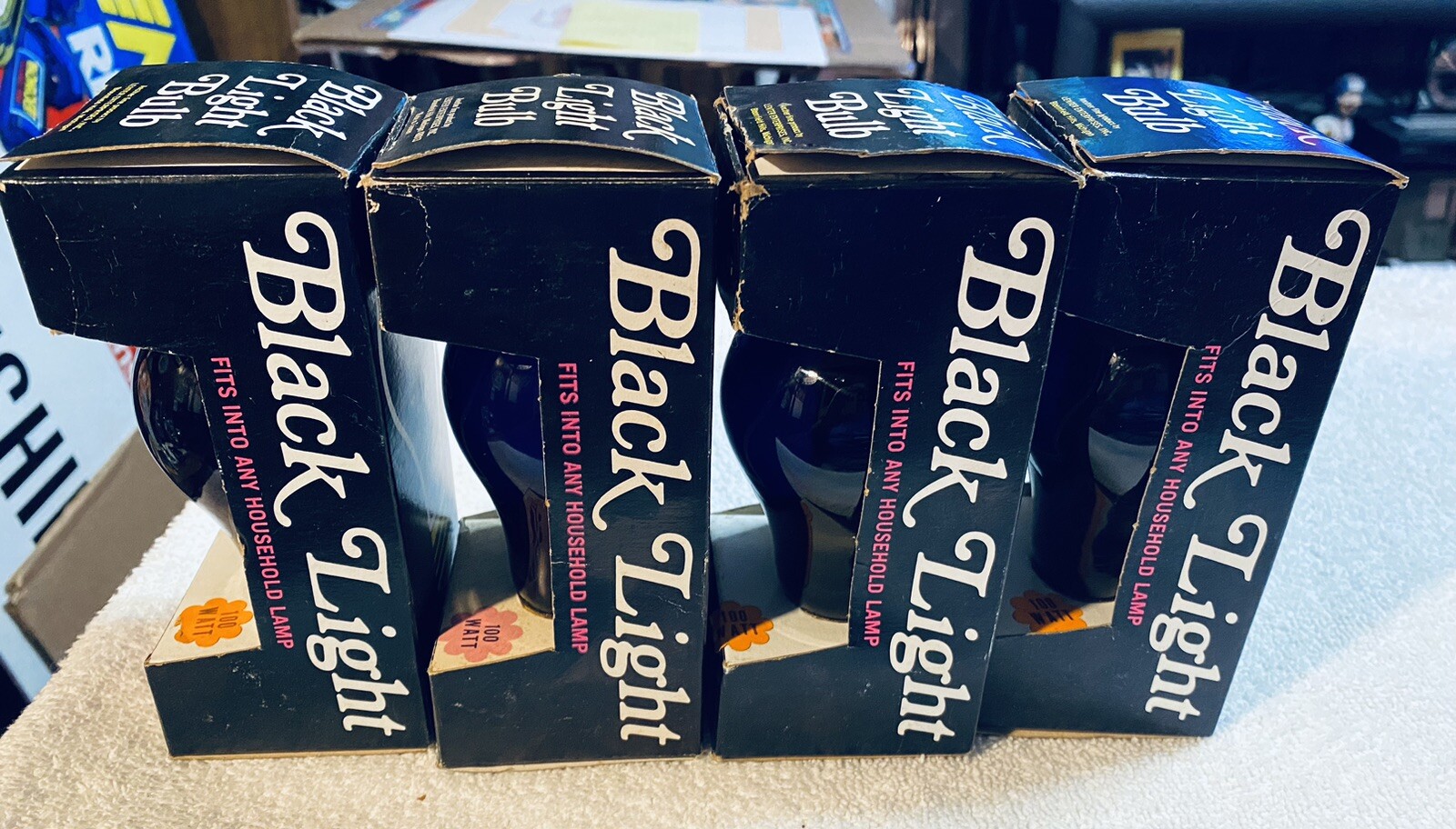 Vintage 100 Watt Black Light Bulb By Lenter NEW In Original Boxes