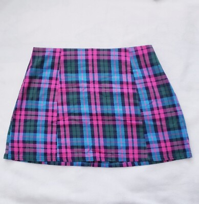 Urban Outfitters Renewal Piece Plaid Multicolored Skirt Size Small