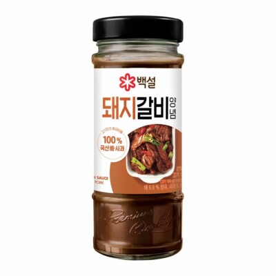 Beksul Korean Pork Galbi BBQ Sauce 500g Sweet Soy Marinade for Ribs
