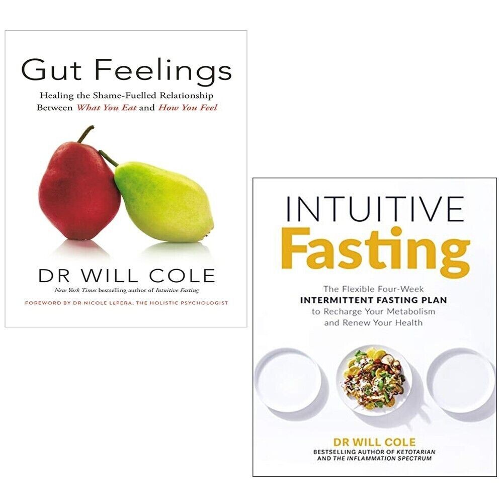 Dr Will Cole Collection 2 Books Set Gut Feelings, Intuitive Fasting NEW
