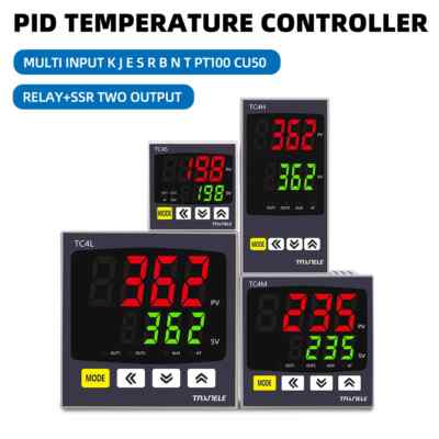 Digital Temperature Controller PID Thermostat TC4H TC4L TC4M Dual Output SSR