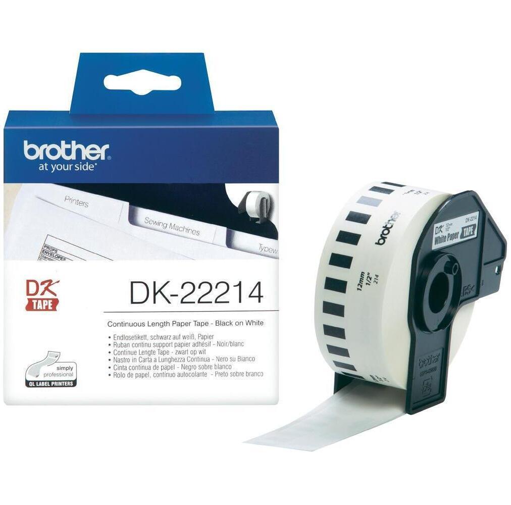 Brother DK-22214 - Термоусадочная бумага - wei - Rolle 12 см x 305 м - для QL 1050 2390₽