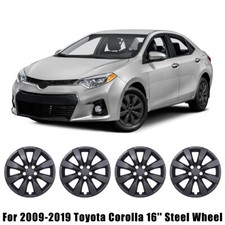 16hubcap Matte Black Wheel Covers For Toyota 2009-2019 Corolla 2009-2014 Matrix