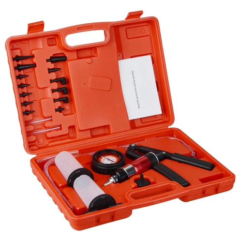 21-Piece Handheld Vacuum Pump Pressure Testing Brake Bleeder Test Car Motorbike - Picture 1 of 10