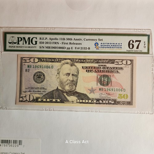 2019 Apollo 11 50th Anv Currency Set PMG 67 EPQ PMG ERROR read description T8734 - Picture 7 of 12