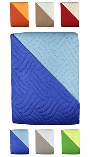 Copriletto Trapuntato Singolo In Microfibra - Verde/Verdino Double-Face - Estivo E Leggero - Foto 7