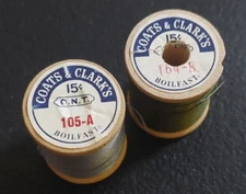 COATS & CLARK'S BOILFAST / MERCERIZED SEWING THREAD SPOOLS. COLORS 105-A, 164-B