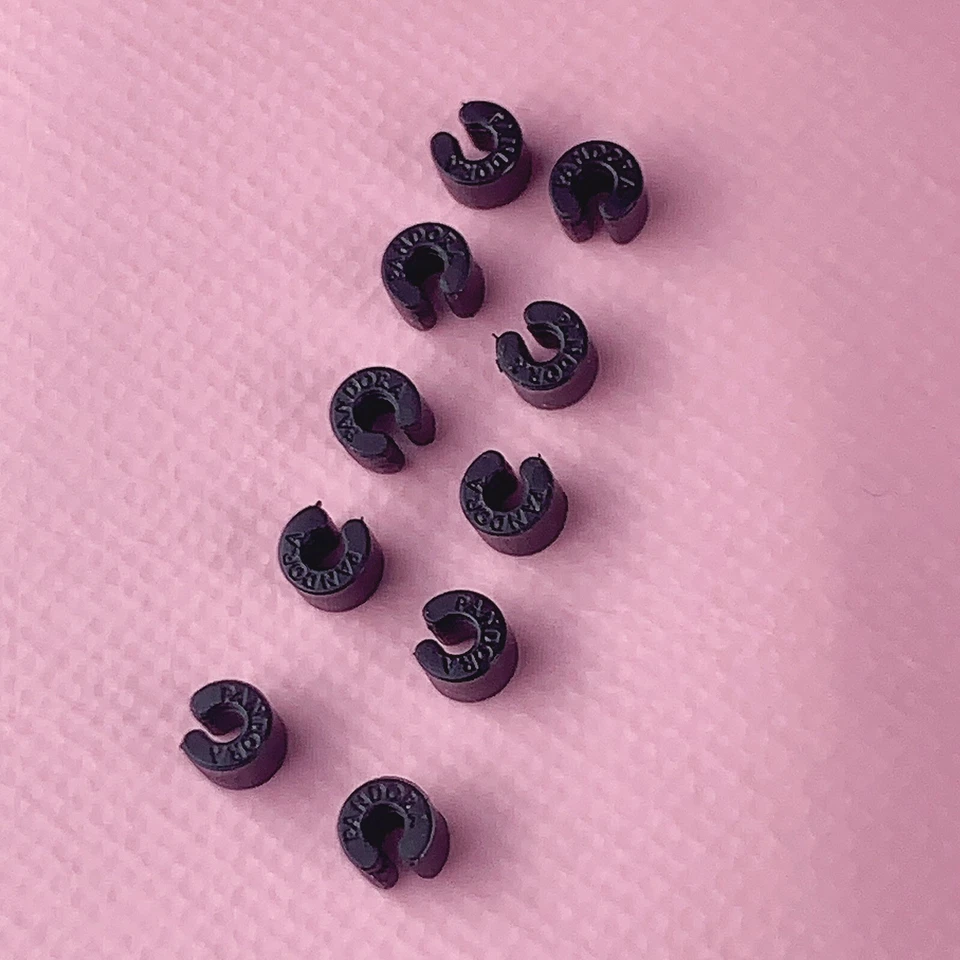 10 piezas Pandora Silicona Goma Clip Tapones Cerradura 100% Auténtico y Nuevo De Tienda EE. UU. Foto 2 de 4