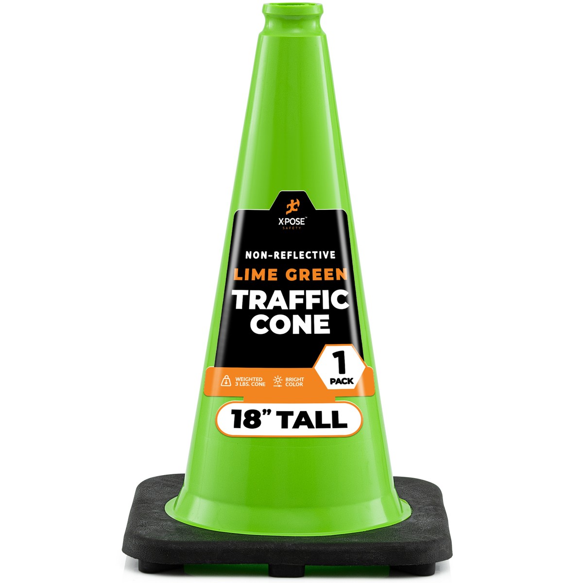18” Lime Green Traffic Cone - 1 Pack | eBay