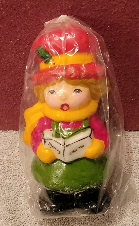 2 Vintage LTD Commodities Christmas Candles Caroler and Santa NOS 5" Tall - Image 4 of 4