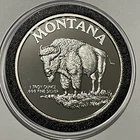 Montana Statehood Centennial Bison Proof Coin 1 Troy Oz .999 Fine Silver Round