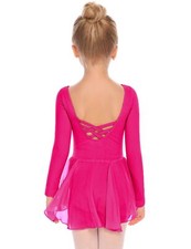 Zaclotre Ballet Leotards Classic Long Sleeve Ballerina Outfits Hot Pink 4-5T
