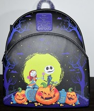 Loungefly Disney The Nightmare Before Christmas Jack Sally Pumpkin Mini Backpack
