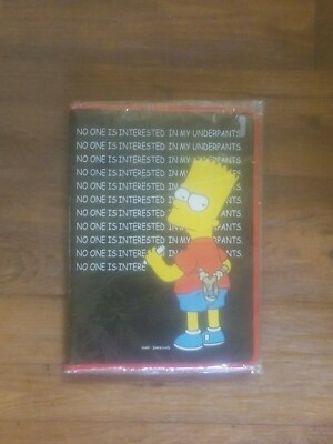 The Simpsons Bart Simpson Notebook Folder Matt Groening Playworks 2000 NEW 