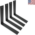 Affordable 8-Inch Heavy-Duty L Brackets for Strong Shelf Support (Black)