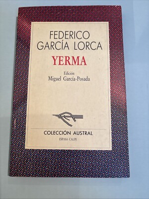Yerma by Federico García Lorca. In Spanish. 1991 Edition. Paperback.