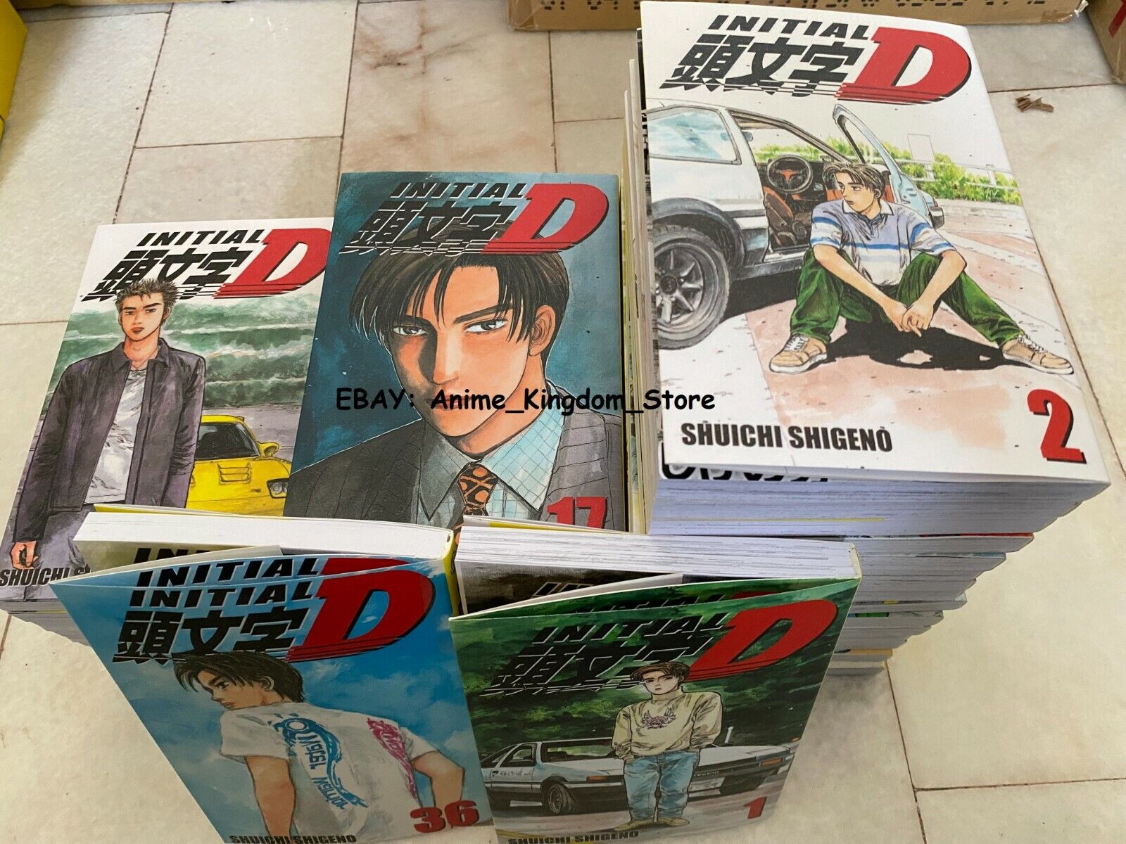 INITIAL-D Shuichi Shigeno Manga Anime Comic Volume 1-36 Full Set