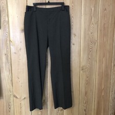Coldwater Creek Slacks Trousers Gray Size 12 Pockets Flat Front Easy Care