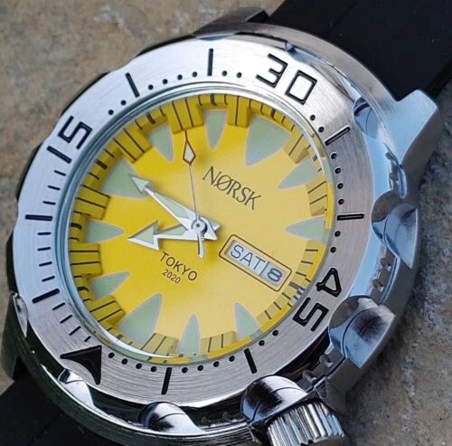 Sea Monster Watch, Norsk, Norway Tokyo Olympics Diver, Citizen quartz -  Yellow - Photo 1/17