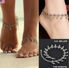 Women Fashion Jewelry Anklet Silver Bead Chain Ankle Bracelet Beach Foot Anklet