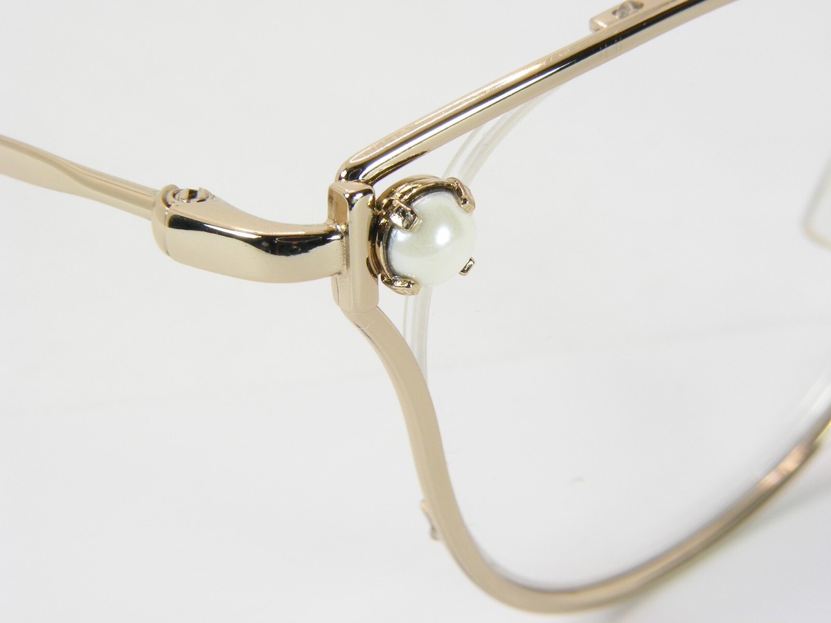 Miu Miu VMU 53Q ZVN-1O1 Pale Gold / Pearl UNIQUE EYEGLASSES 52-18