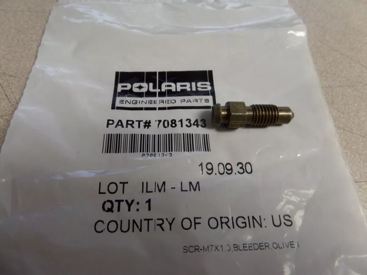 NOS Polaris OEM Bleeder Screw 2013 2016 Gem e4 2014 2015 Gem e4S