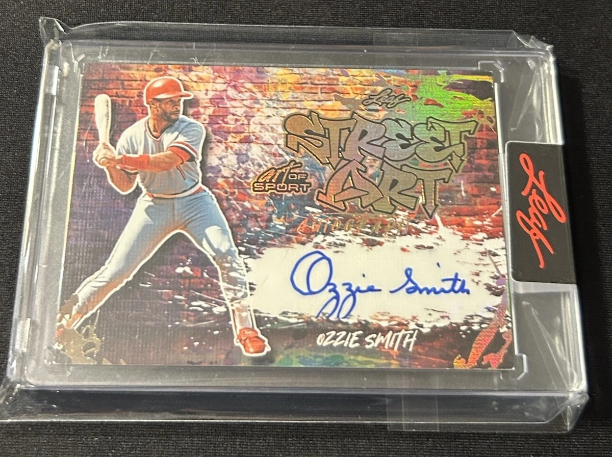 Leaf Ozzie Smith Autographed Baseball Sports Trading Cards