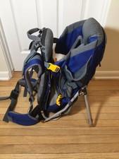Deuter Kid Comfort 2 II Child Carrier Backpack Hiking Baby Carrier Gray  Blue