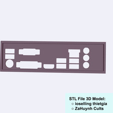 Asrock H370M HDV M2 IO Backplate, 3D Printed Shield