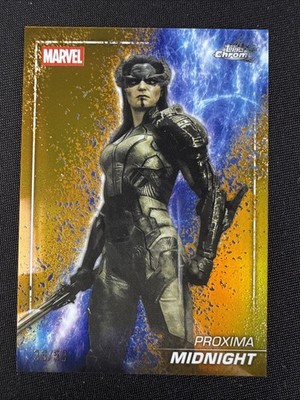 Midnight 2025 Topps Chrome Marvel Studios Snap Gold Refractor /50 #S-89