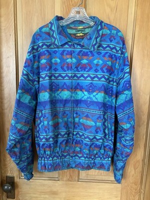 ジャケット・アウター 90's Wrangler BRUSHPOPPER Line Jacket XL Vintage 90s Wrangler Brushpopper Jacket XL Western Aztec Southwest
