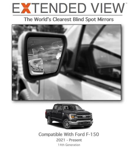 21 - 25 Ford F150 Blind Spot Mirrors | Custom F150 Blindspot Mirrors 14th Gen