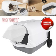 Large Cat Litter Box Cat Pan Drawer Anti-Splashing Cat Potty Tray Self Cleaning