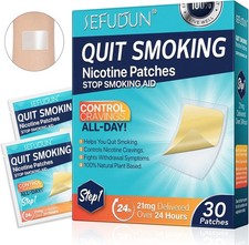 Quit Smoking Nicotine Patches, 30pcs 21mg Step 1 Stop Smoking Aids Patches, Sto