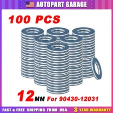 100 Pcs 12mm 90430-12031 FITS Toyota Lexus SCION Oil Drain Plug Washer Gasket US