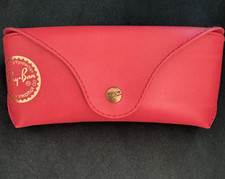 Ray-Ban Glasses Case Orange Hard Shell Snap Closure Eyeglasses Sunglasses Cloth
