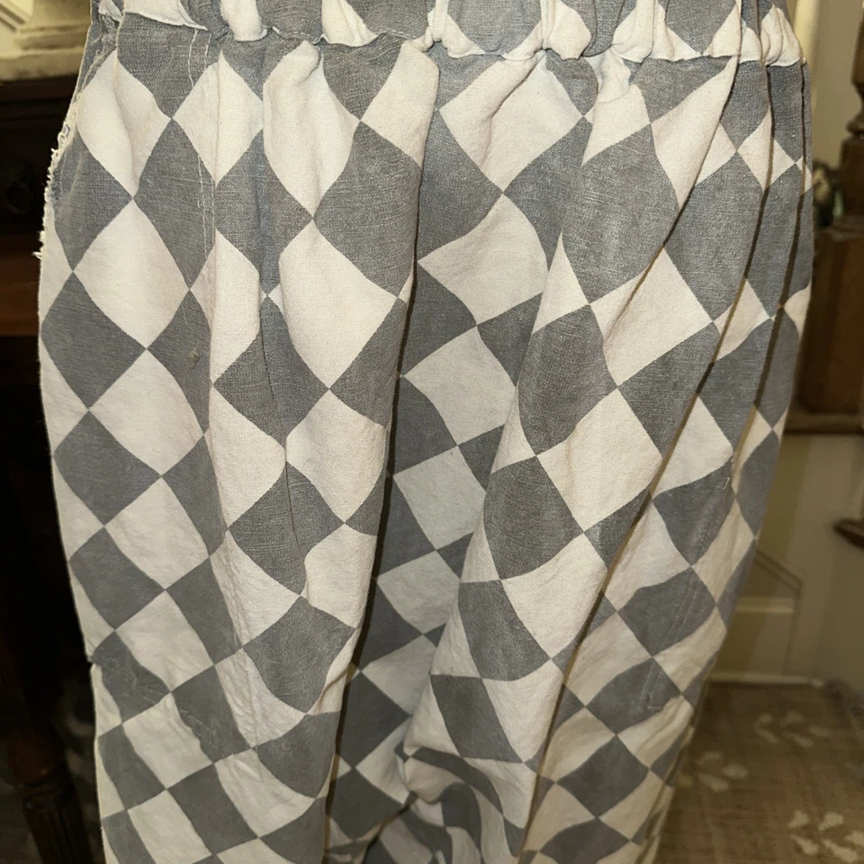 Pantalones Garçon Magnolia Pearl RARO Frankie lino beatnik gris a cuadros nuevos sin etiquetas Foto 2 de 4