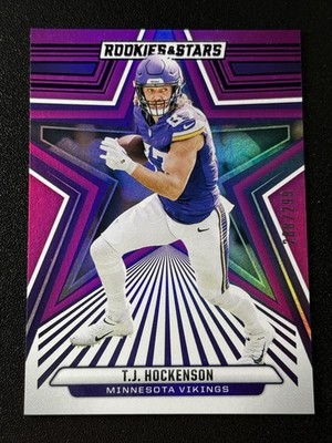 2024 Panini Rookies & Stars - T.J. Hockenson SN /299 Purple Parallel #65 Vikings