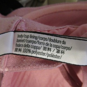 Victorias Secret Bra 34DD Pink Lace Lined Demi Underwire Dream Angels Sparkle