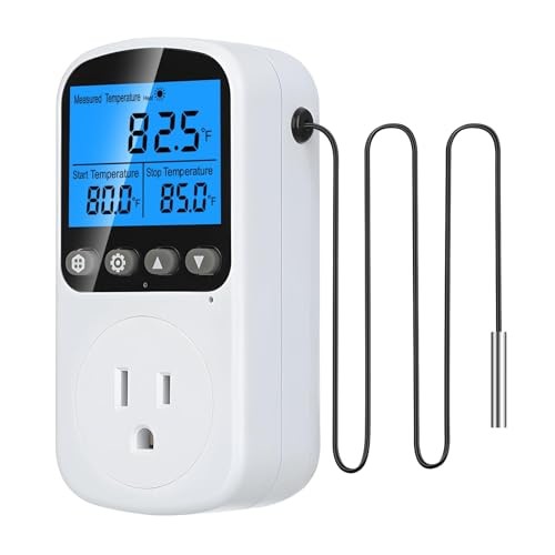  Plug in Temperature Controller Outlet, Smart Heating Cooling Control with 4 