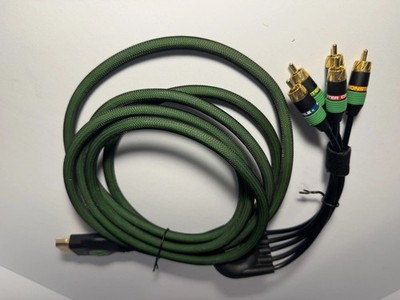 Original MICROSOFT XBOX Monster Cable Gold Tip COMPONENT Cables OEM