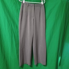NA-KD Grey Herringbone Heavy High Waist Suit Pants Wide Pleated Trousers 28x30.5