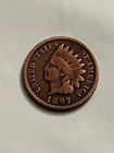 1897 Indian Head Cent Penny Circulated Bold Date BN1424