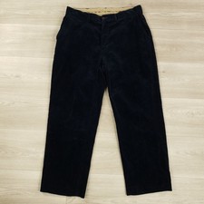 Polo Ralph Lauren Vintage Corduroy Pants Men's 34 X 27.5 Blue Cotton Flat Front