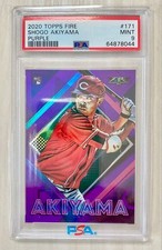 2020 Topps Fire Shogo Akiyama Rookie Card PSA 9 86/99. rookie card picture