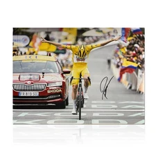 Tadej Pogacar Signed Cycling Photo: Tour de France Winner