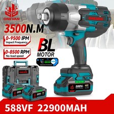 3500NM High Torque 3/4 Impact Wrench Brushless Cordless Battery Power Impact Gun