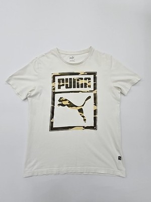 PUMA Jungen Weiß Sport Grafik T-Shirt US S Regular Fit