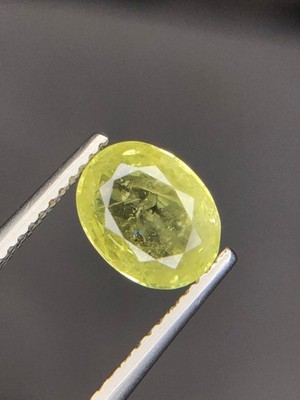 Natural Greenish Yellow Sapphire 2.67ct Oval Heated ICA GemLab Certified